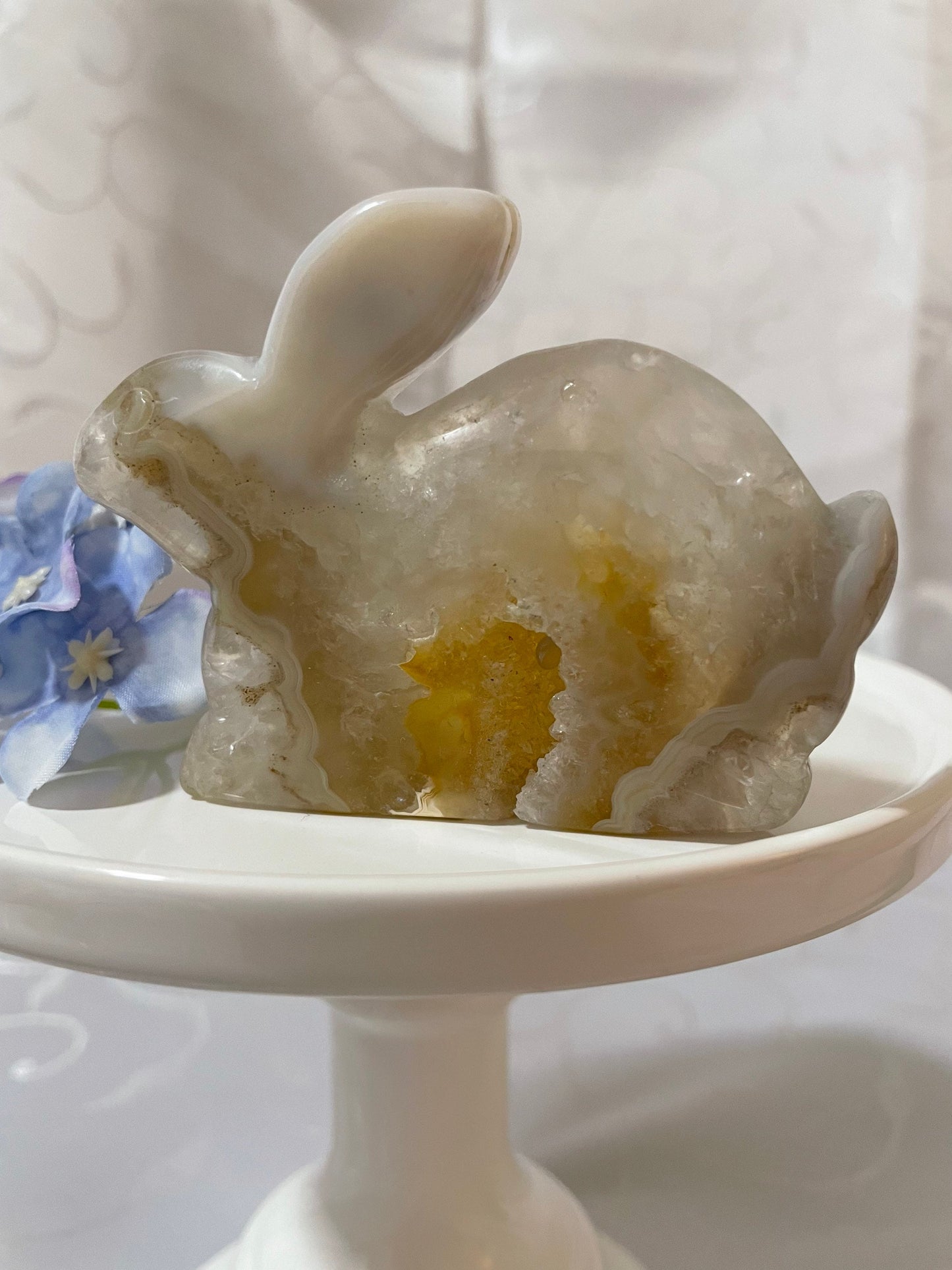 Druzy agate bunny