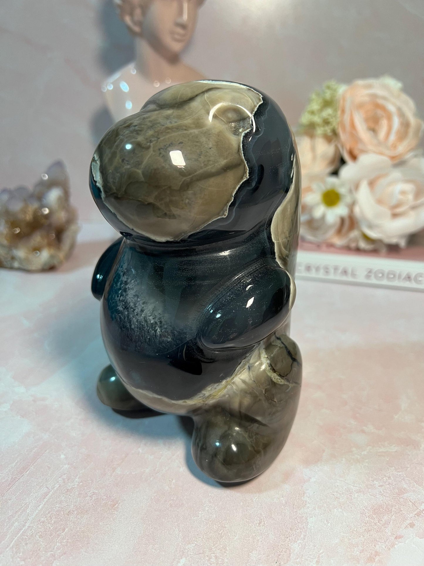 UV Reactive Volcanic Agate Dinosaur