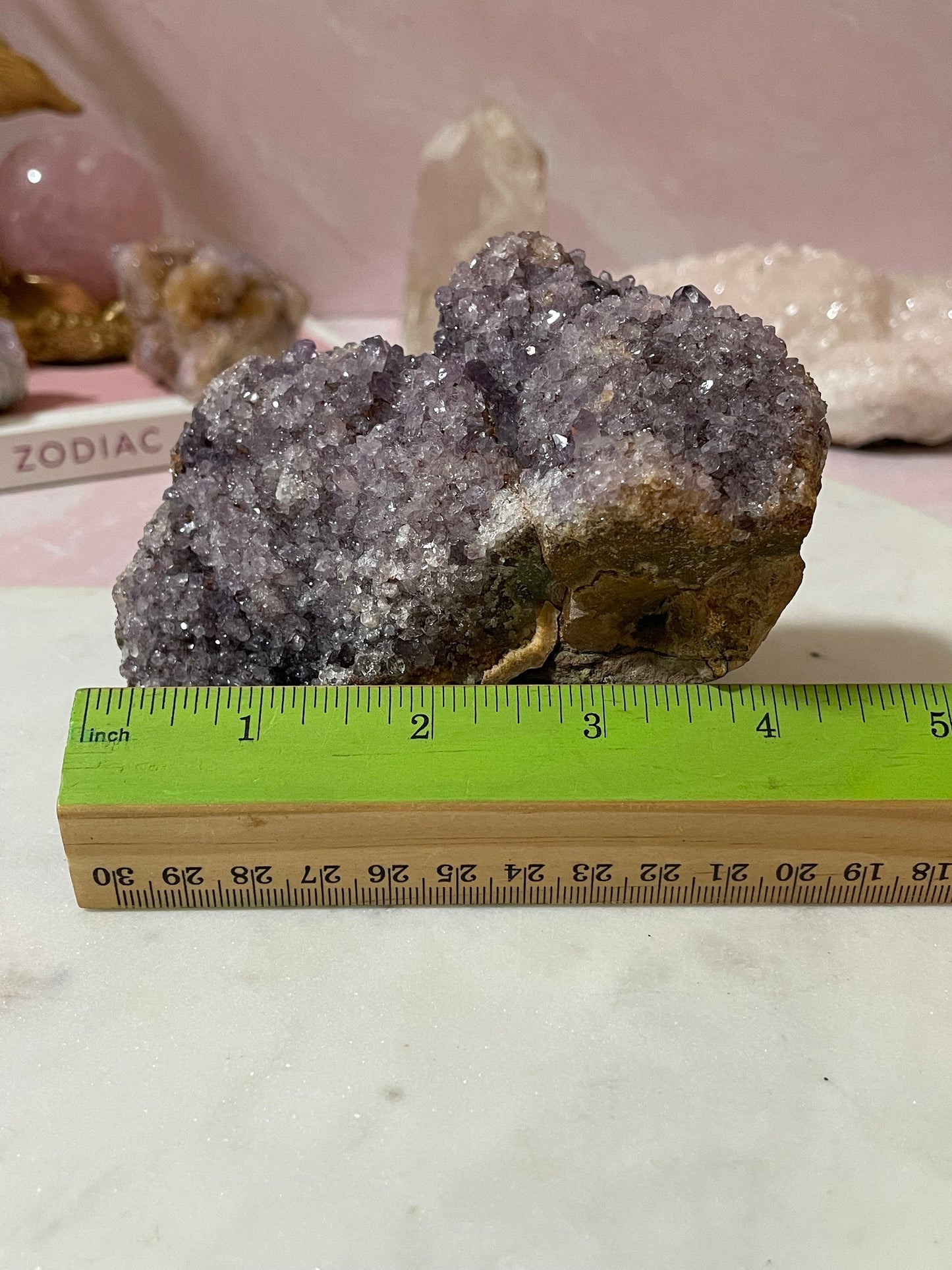 Stunning Amethyst Formation with beautiful light/dark colored amethyst crystals (from Brazil)