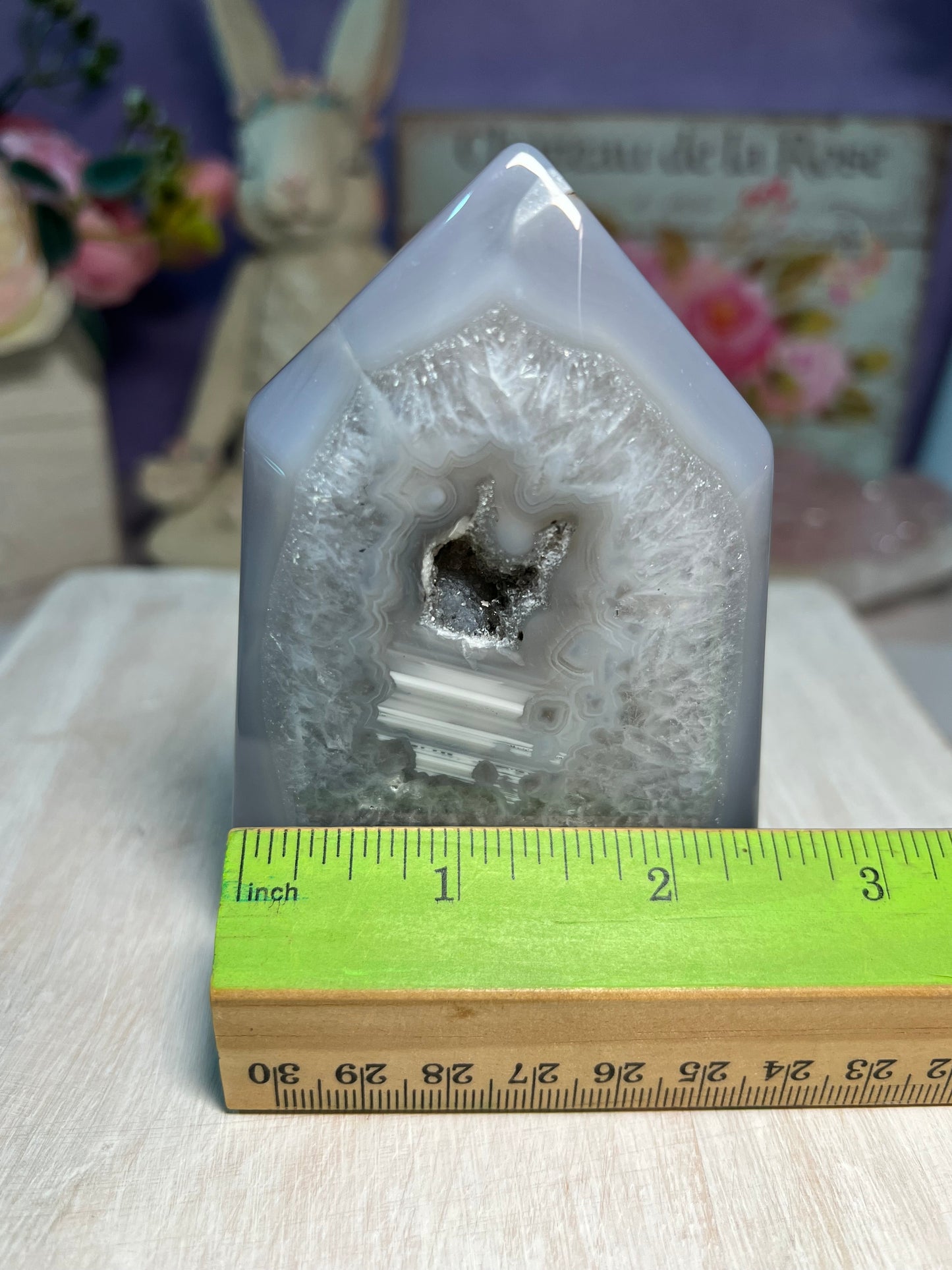 Beautiful Druzy agate tower