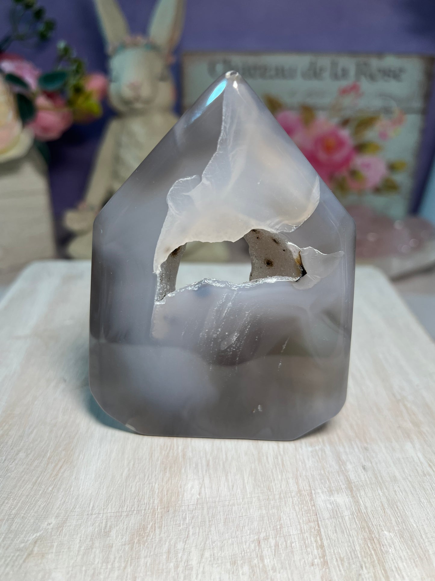 Beautiful Druzy agate tower