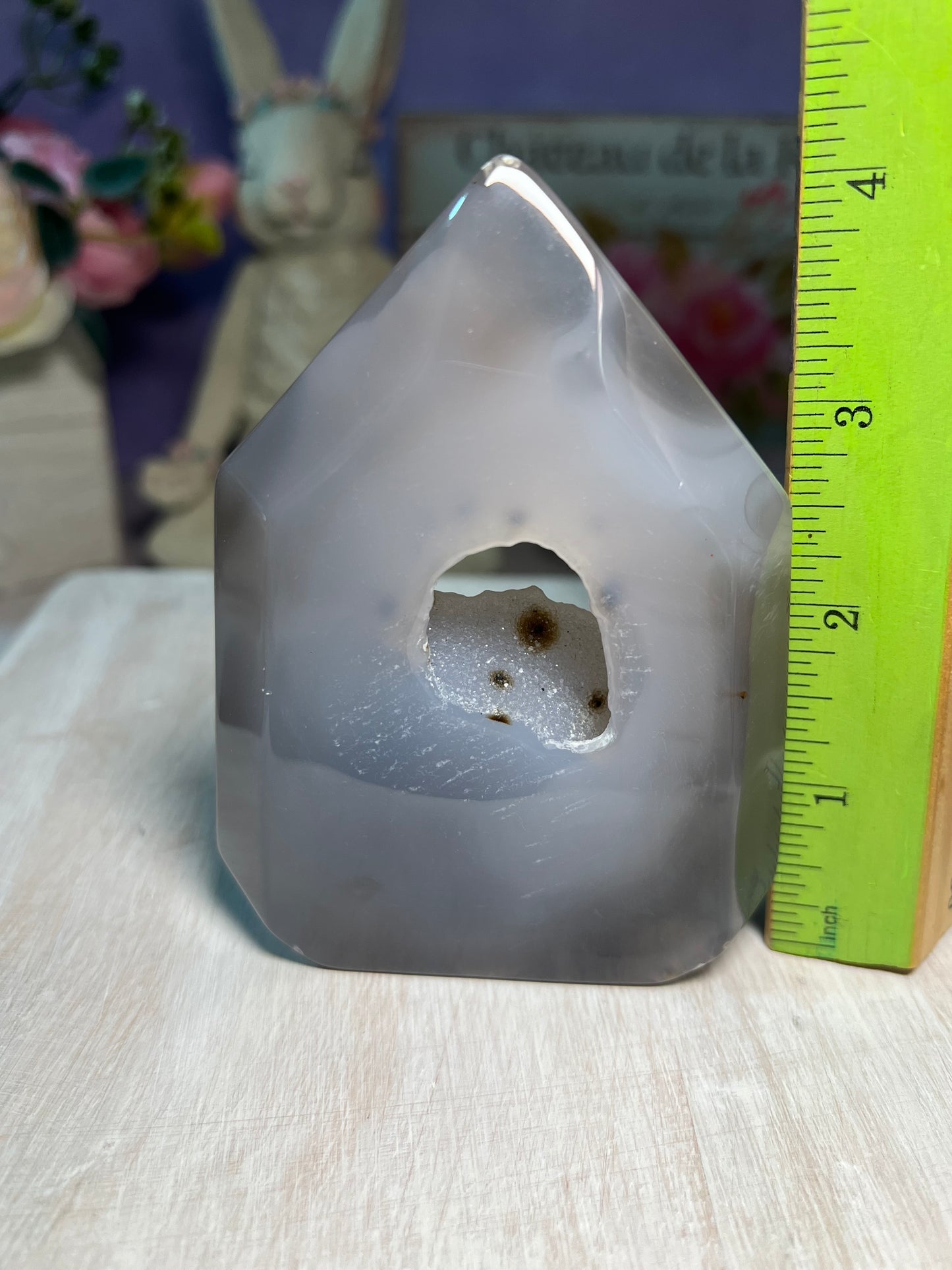 Beautiful Druzy agate tower