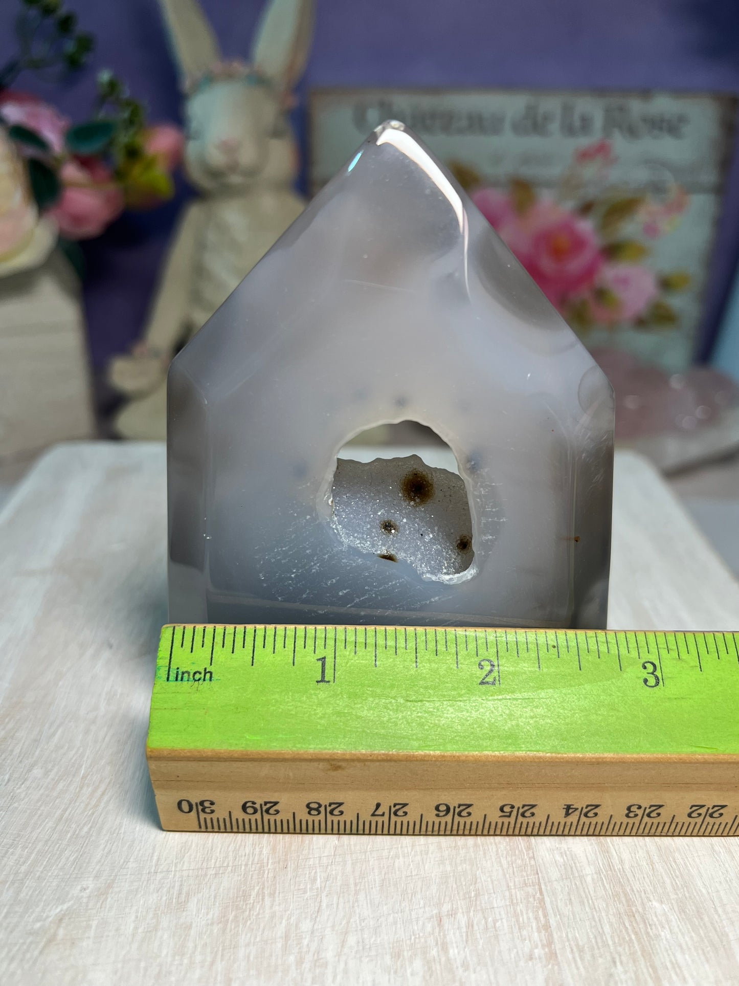 Beautiful Druzy agate tower