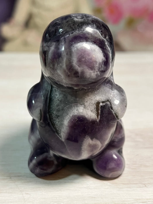 Dream Amethyst Dino Carving