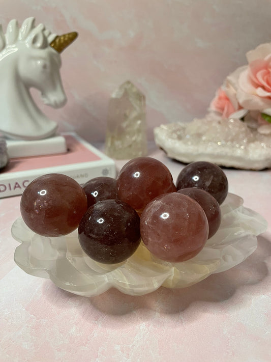 Strawberry Quartz Mini Spheres