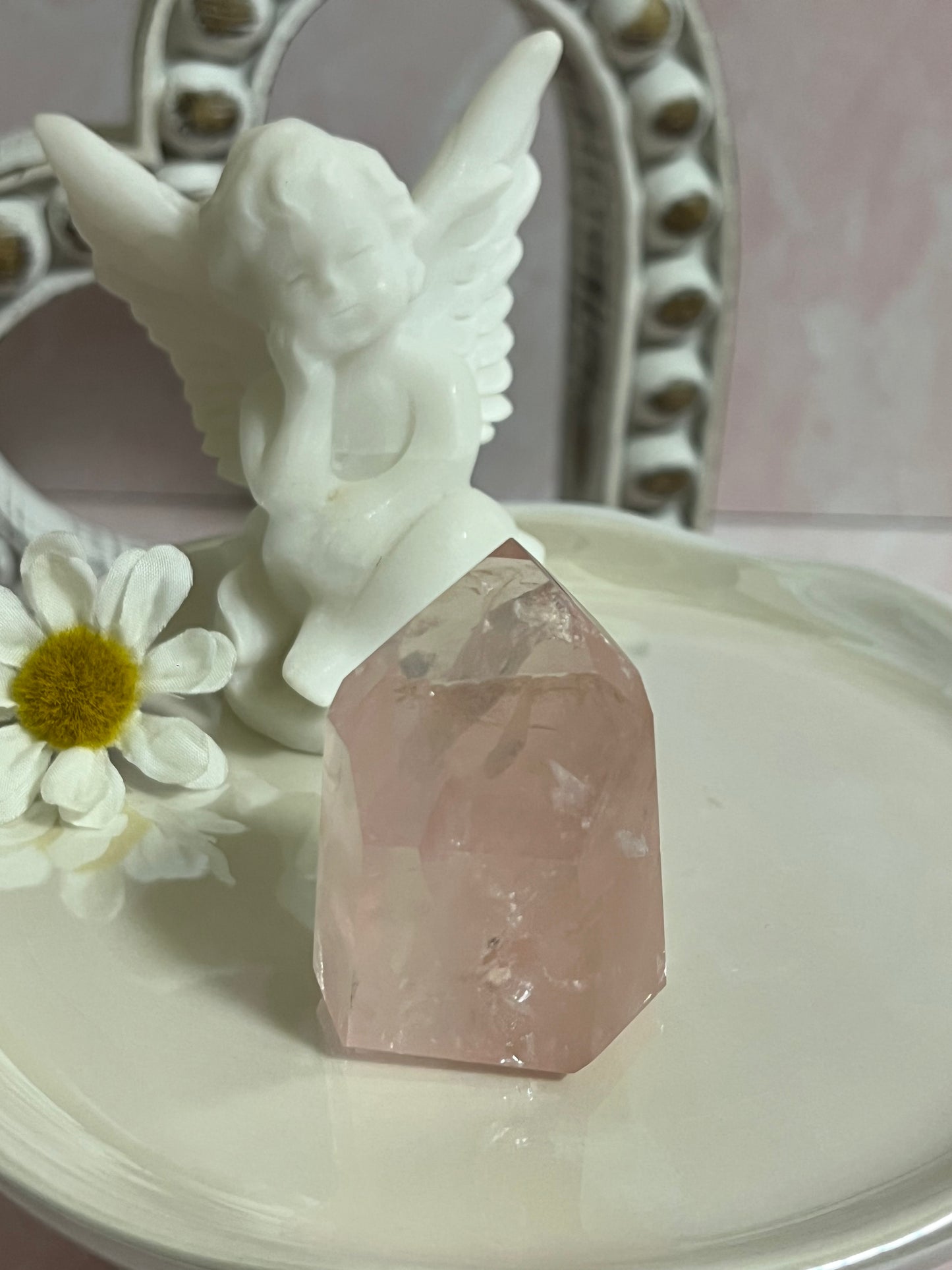 Rose quartz tower
