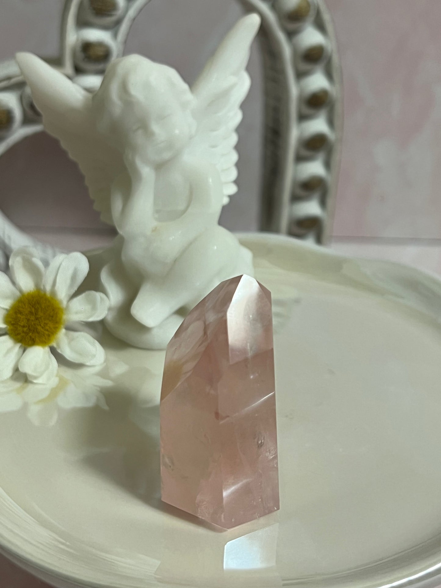 Rose quartz tower