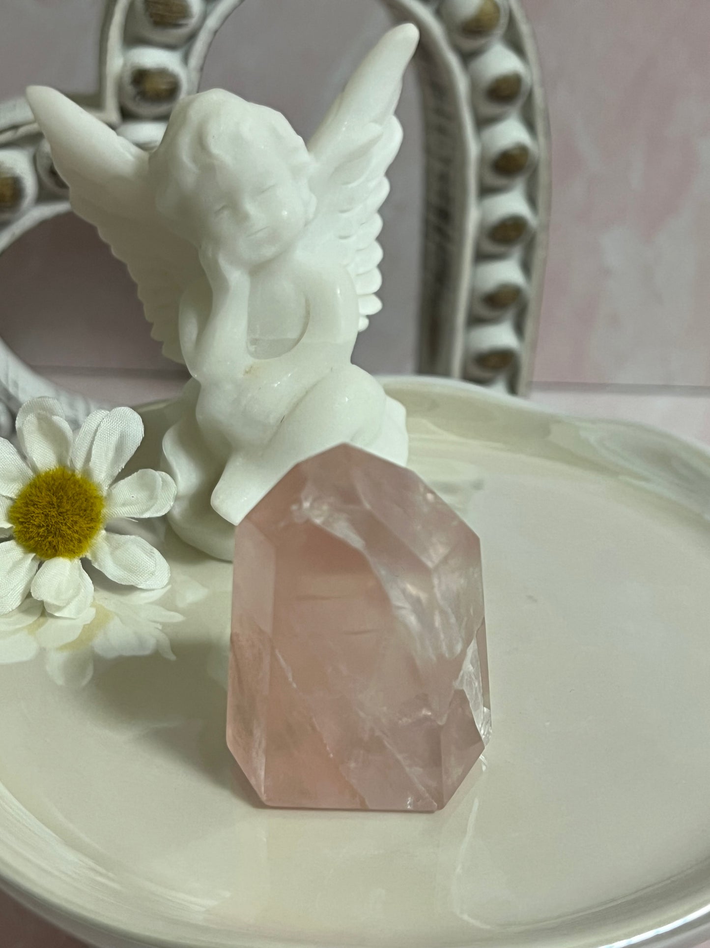 Rose quartz tower