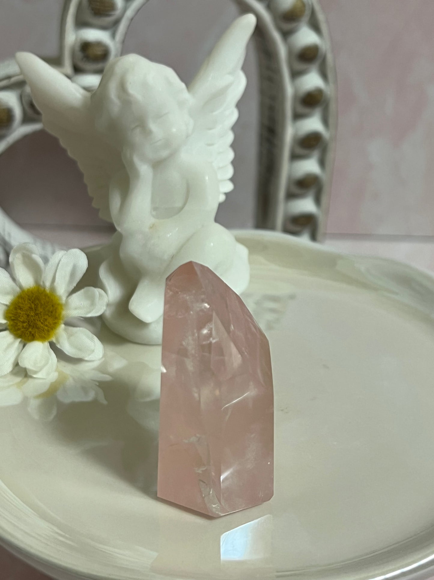 Rose quartz tower