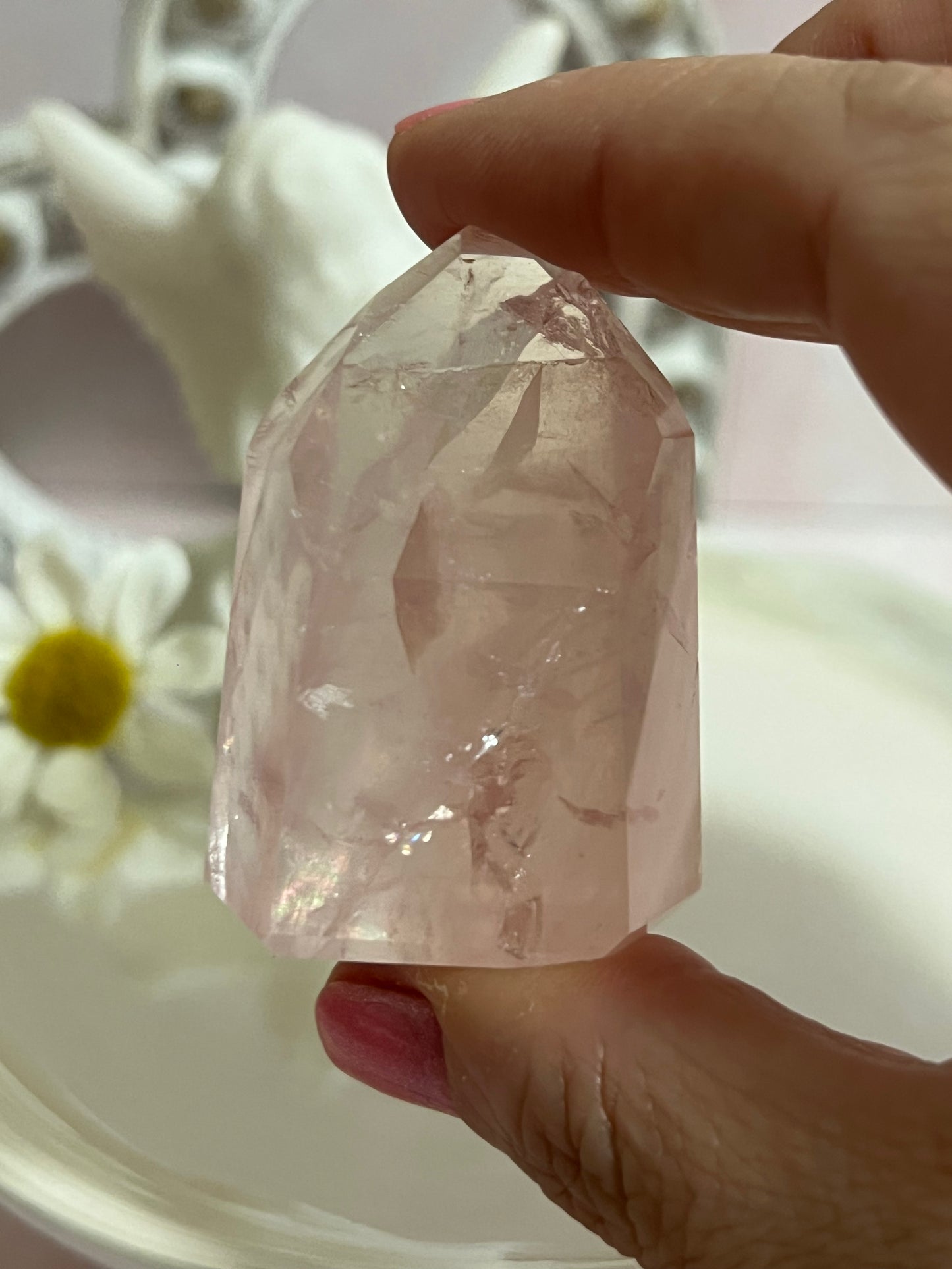 Rose quartz tower