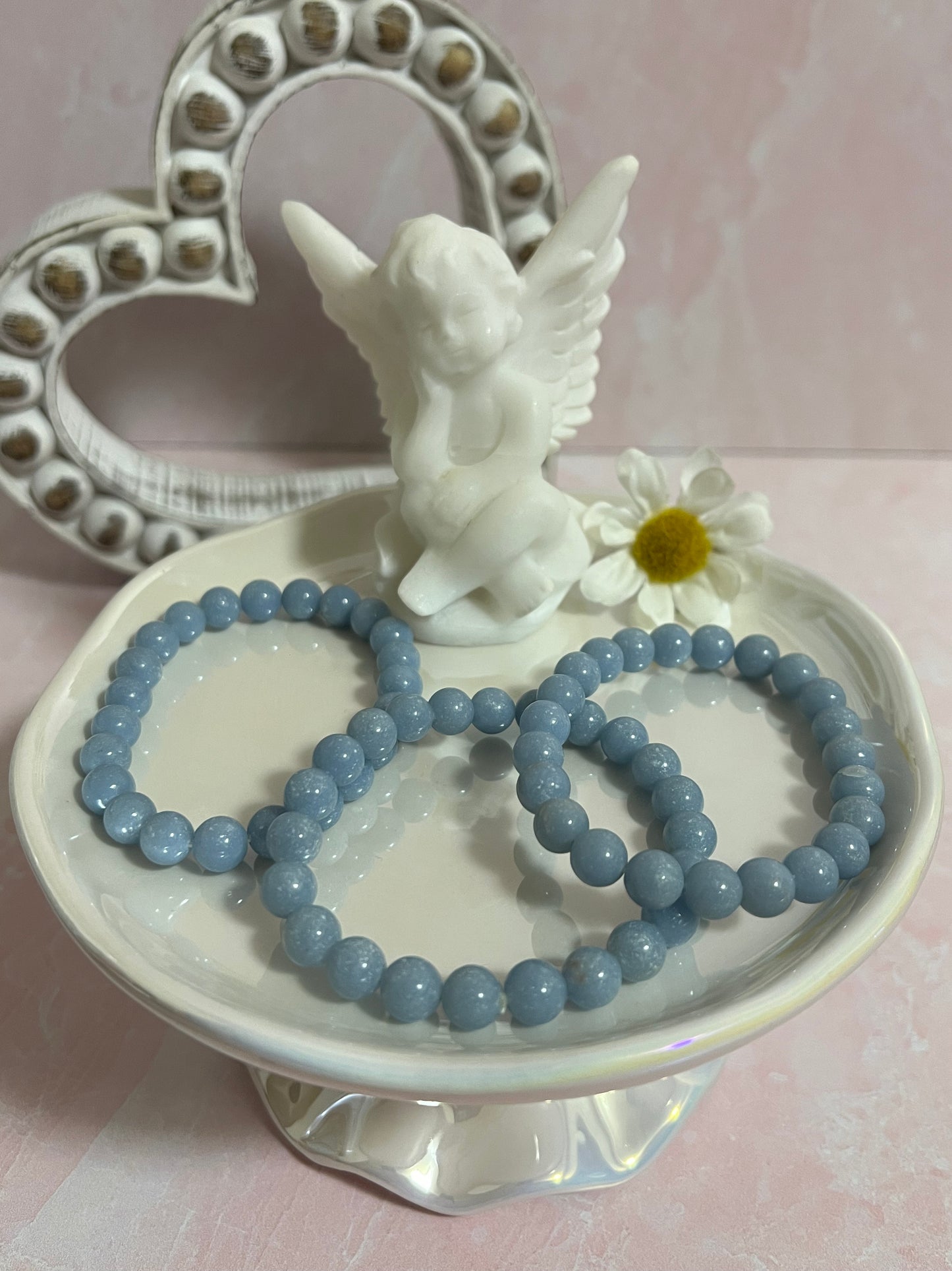 One (1) Angelite Bracelet | 4mm