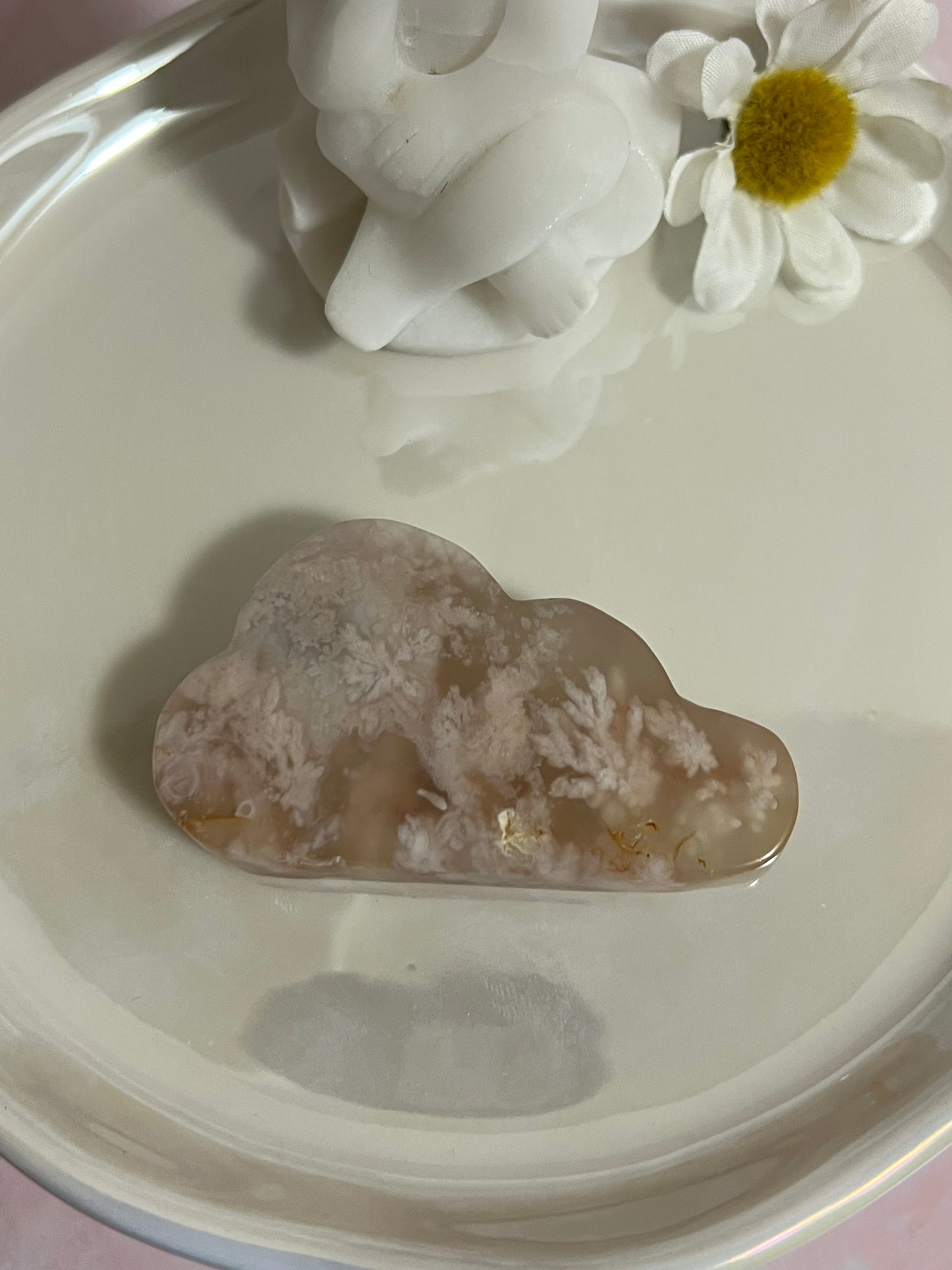 Flower Agate Cloud Carving