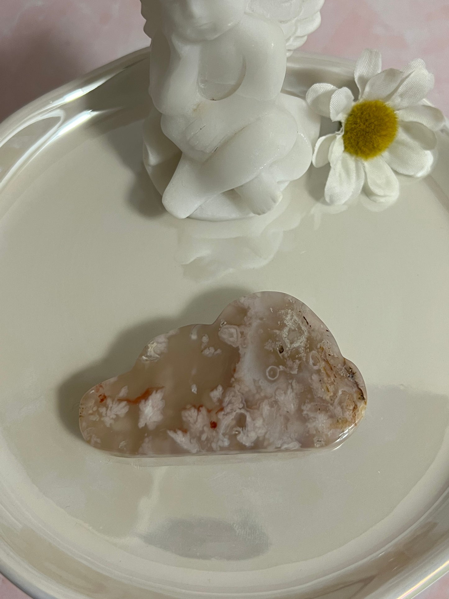 Flower Agate Cloud Carving