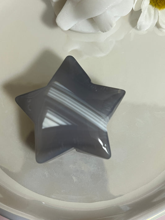 Flower Agate Star Carving