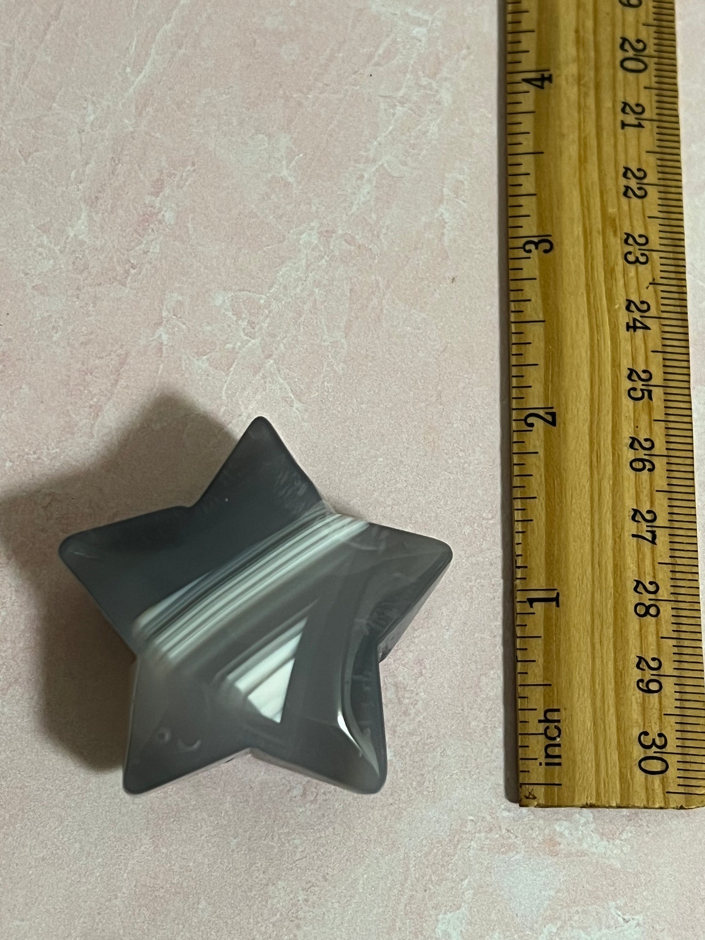 Flower Agate Star Carving