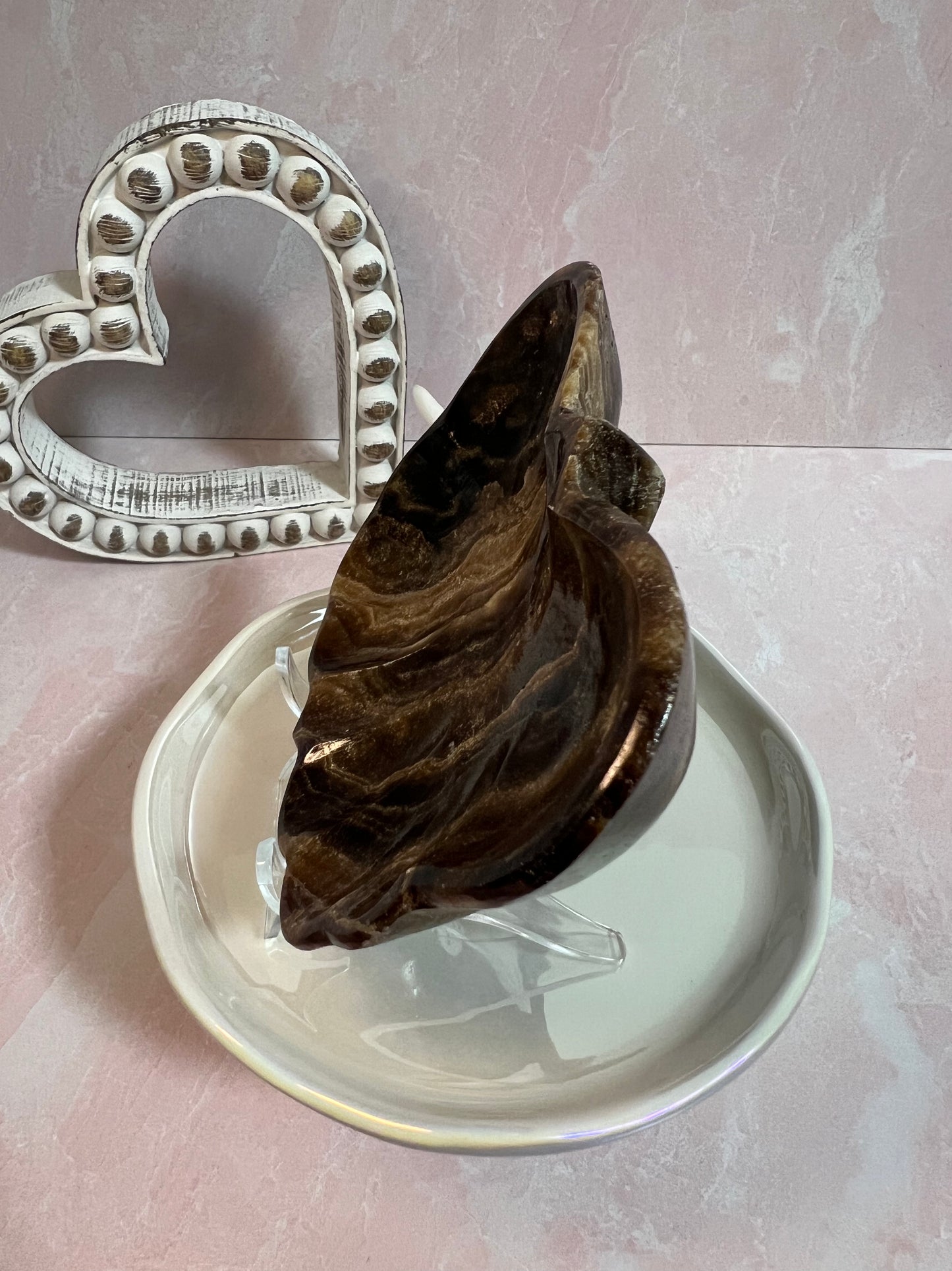 Chocolate Calcite Butterfly Bowl