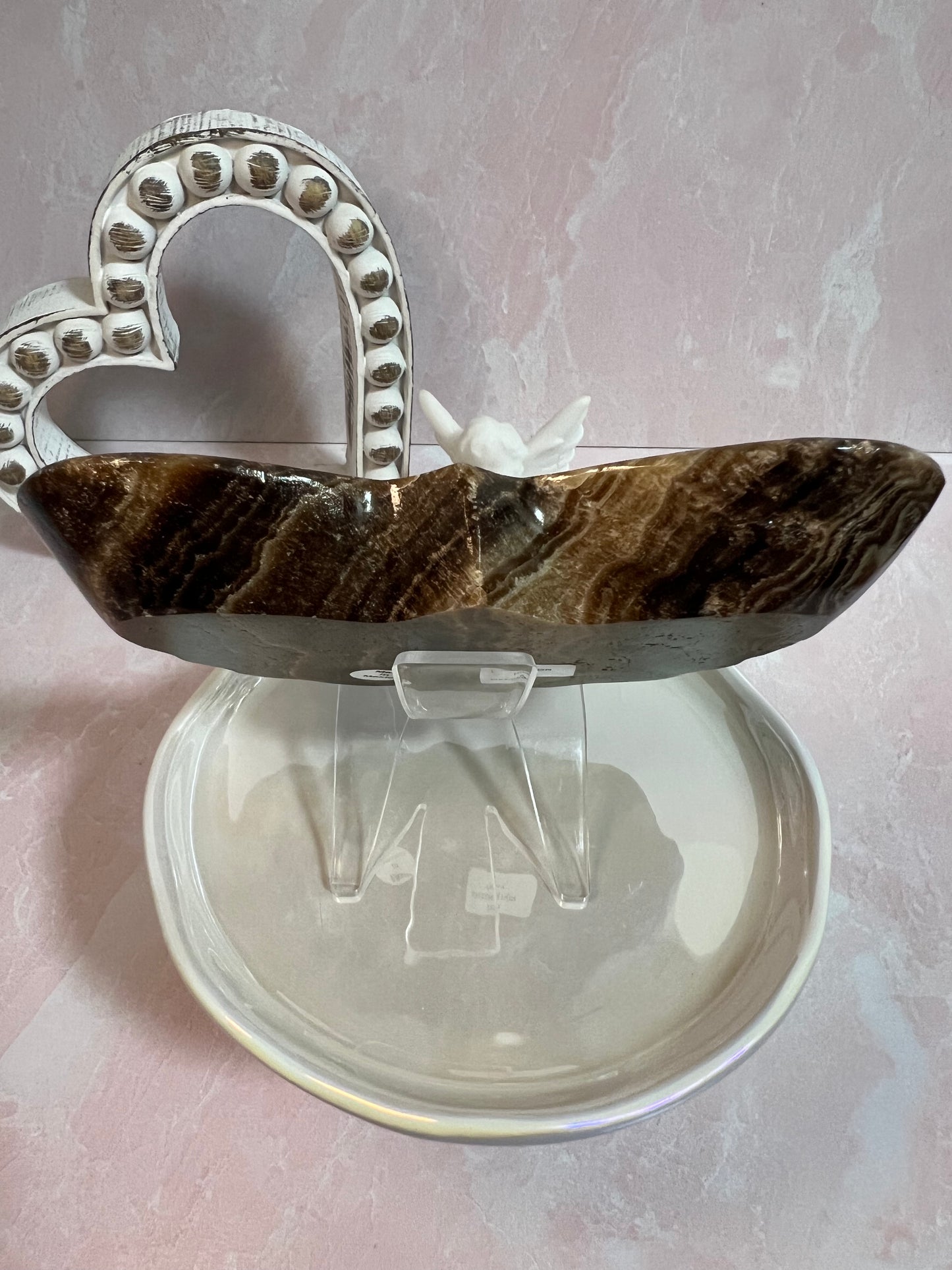 Chocolate Calcite Butterfly Bowl