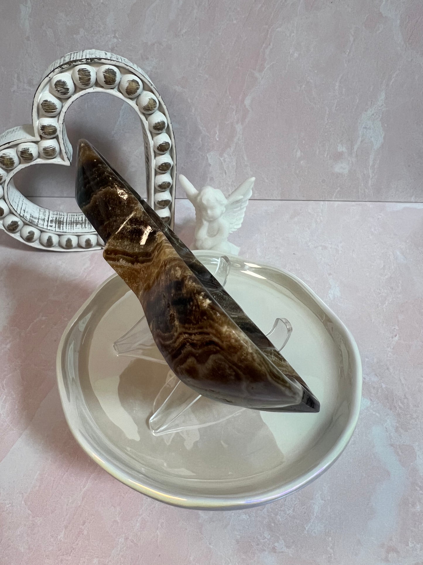 Chocolate Calcite Butterfly Bowl