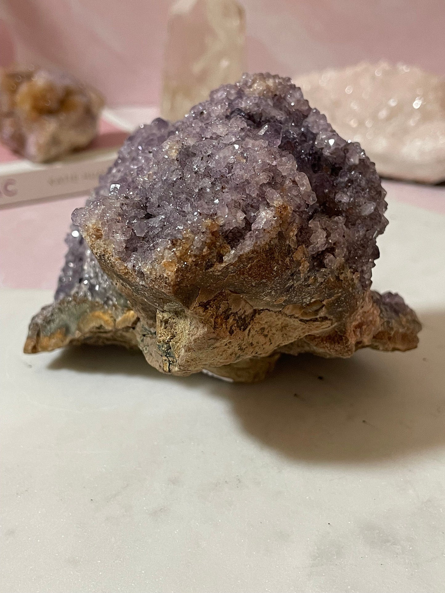 Stunning Amethyst Formation with beautiful light/dark colored amethyst crystals (from Brazil)
