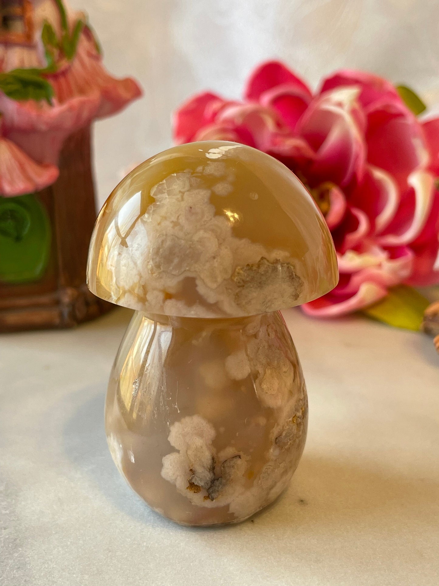 Beautiful Flower agate mushroom