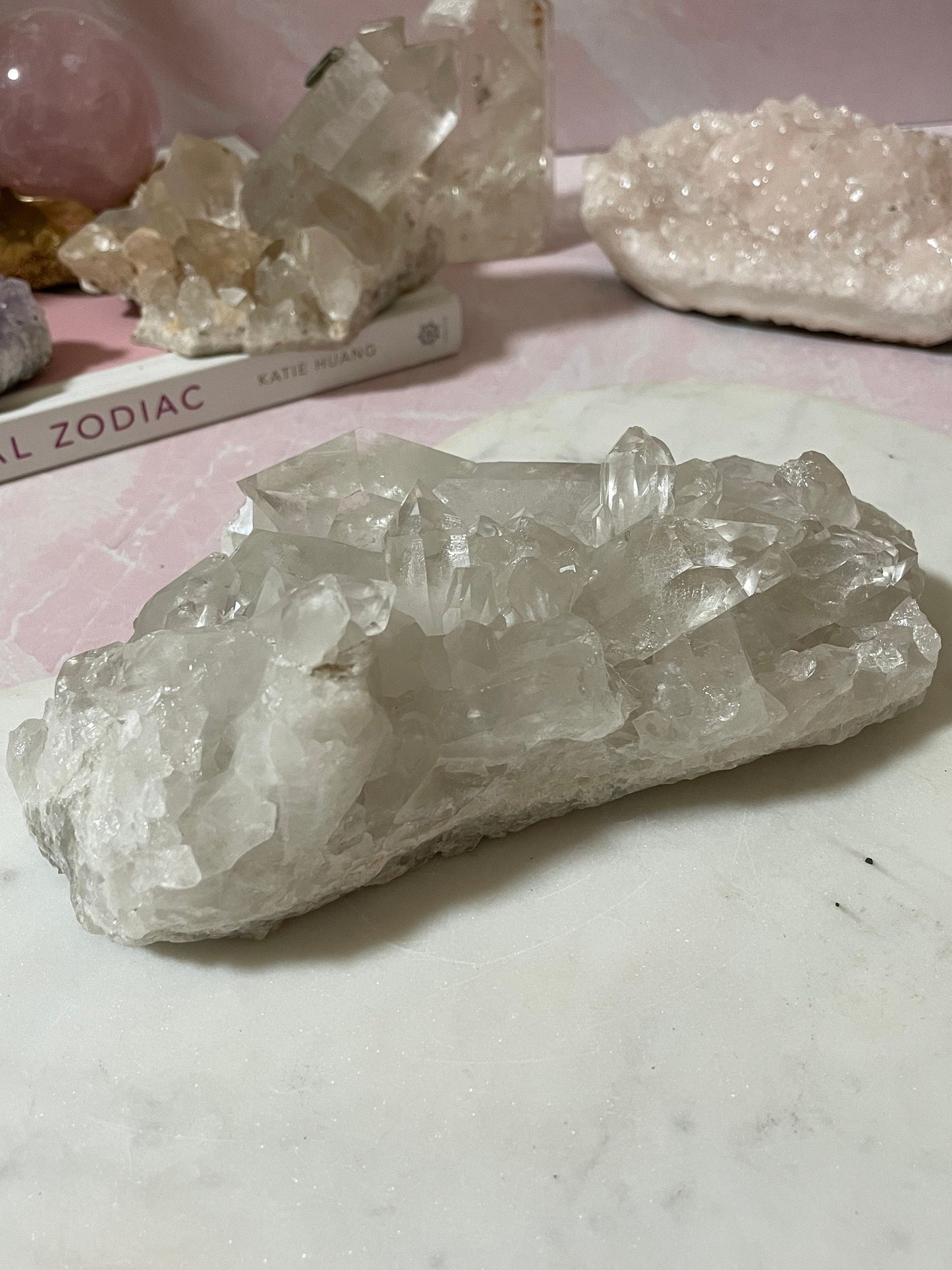 Beautiful clear quartz cluster  from Brazil