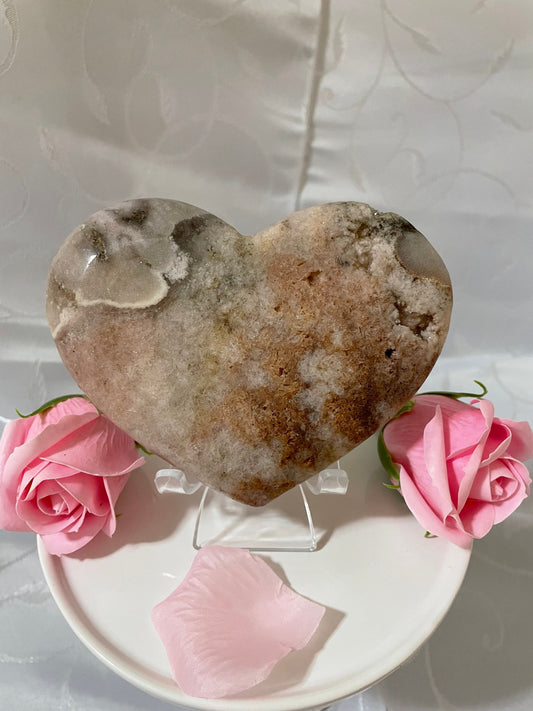 Gorgeous pink amethyst heart from Brazil