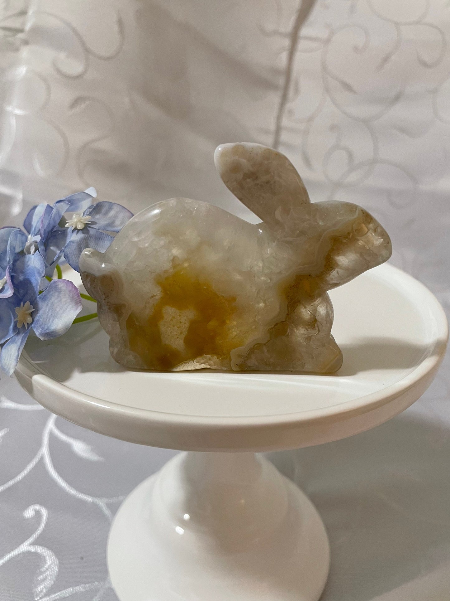 Druzy agate bunny