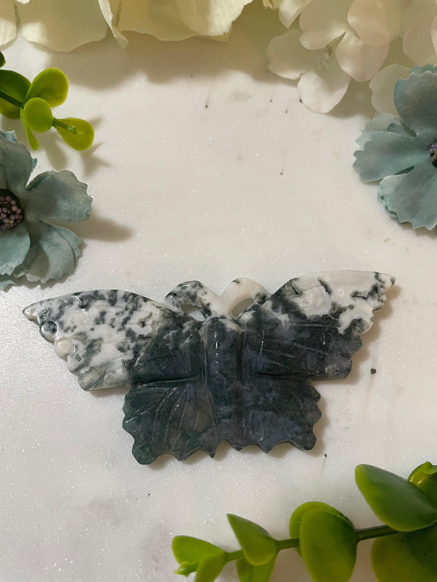 Moss agate butterfly