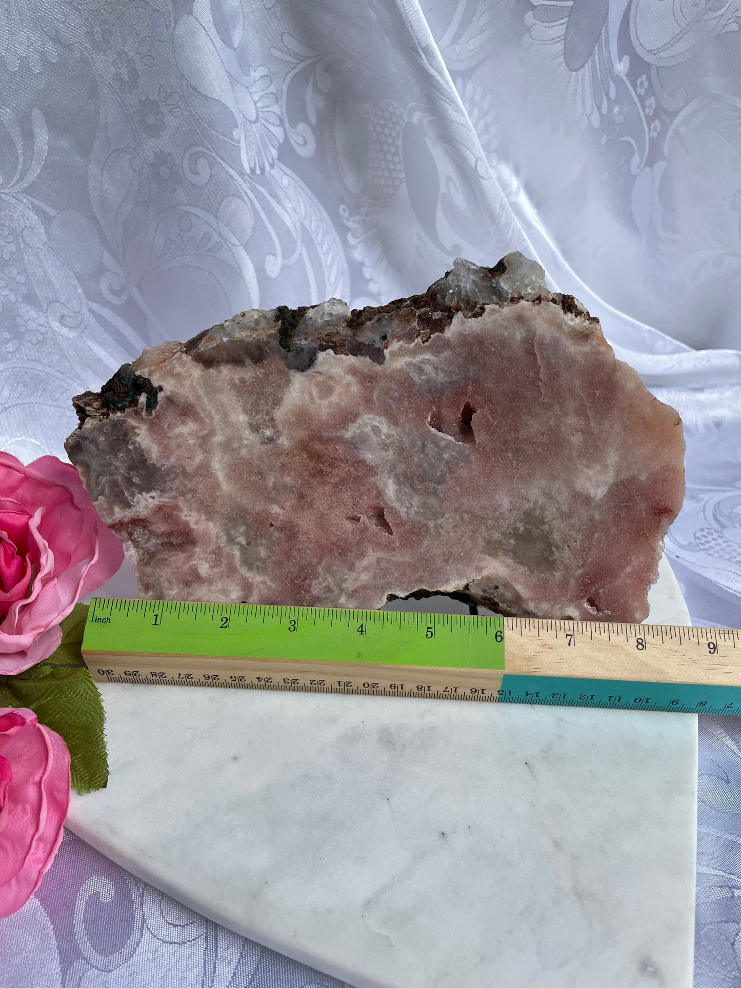 Gorgeous pink amethyst slab