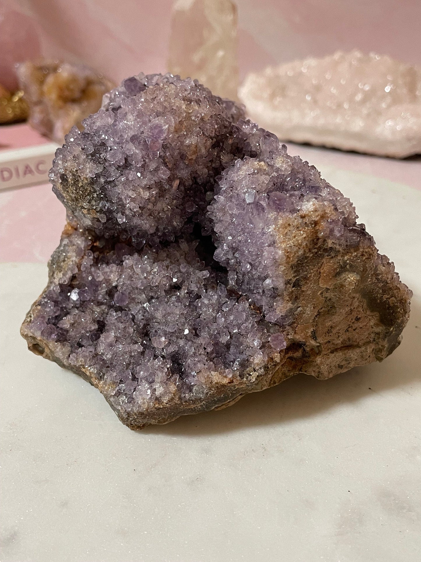 Stunning Amethyst Formation with beautiful light/dark colored amethyst crystals (from Brazil)