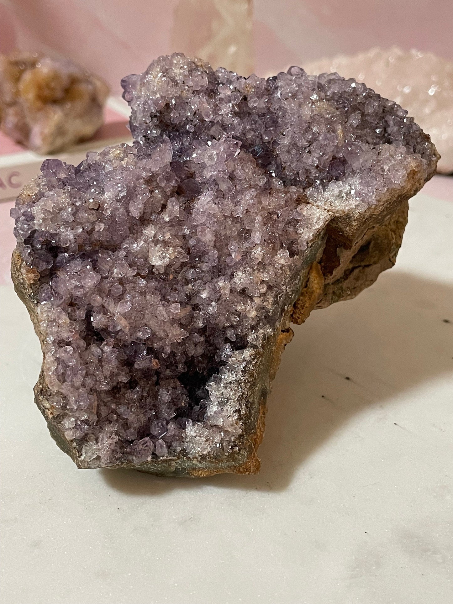 Stunning Amethyst Formation with beautiful light/dark colored amethyst crystals (from Brazil)