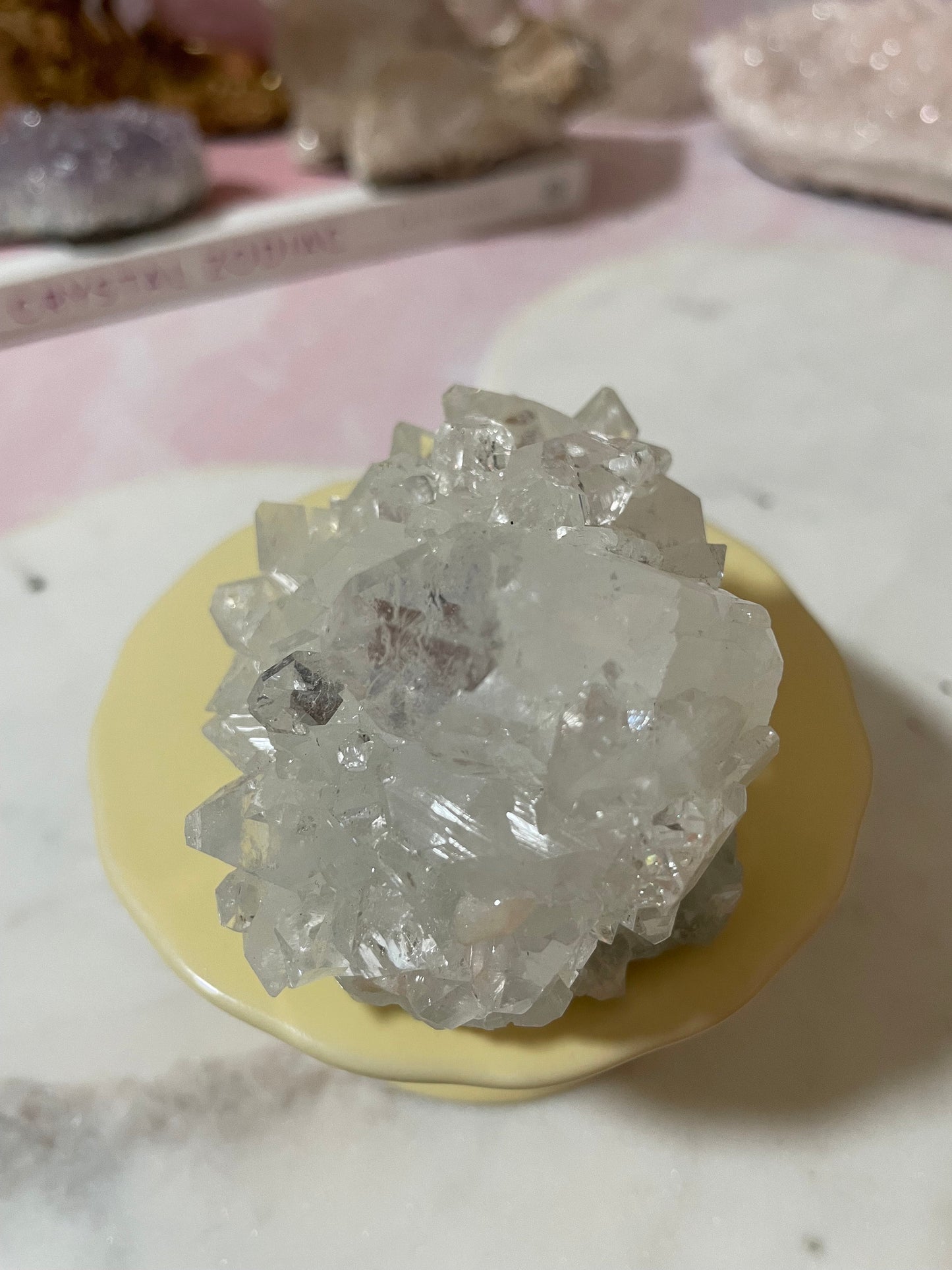 Stunning clear apophyllite floret from Jalgaon, Maharashtra India