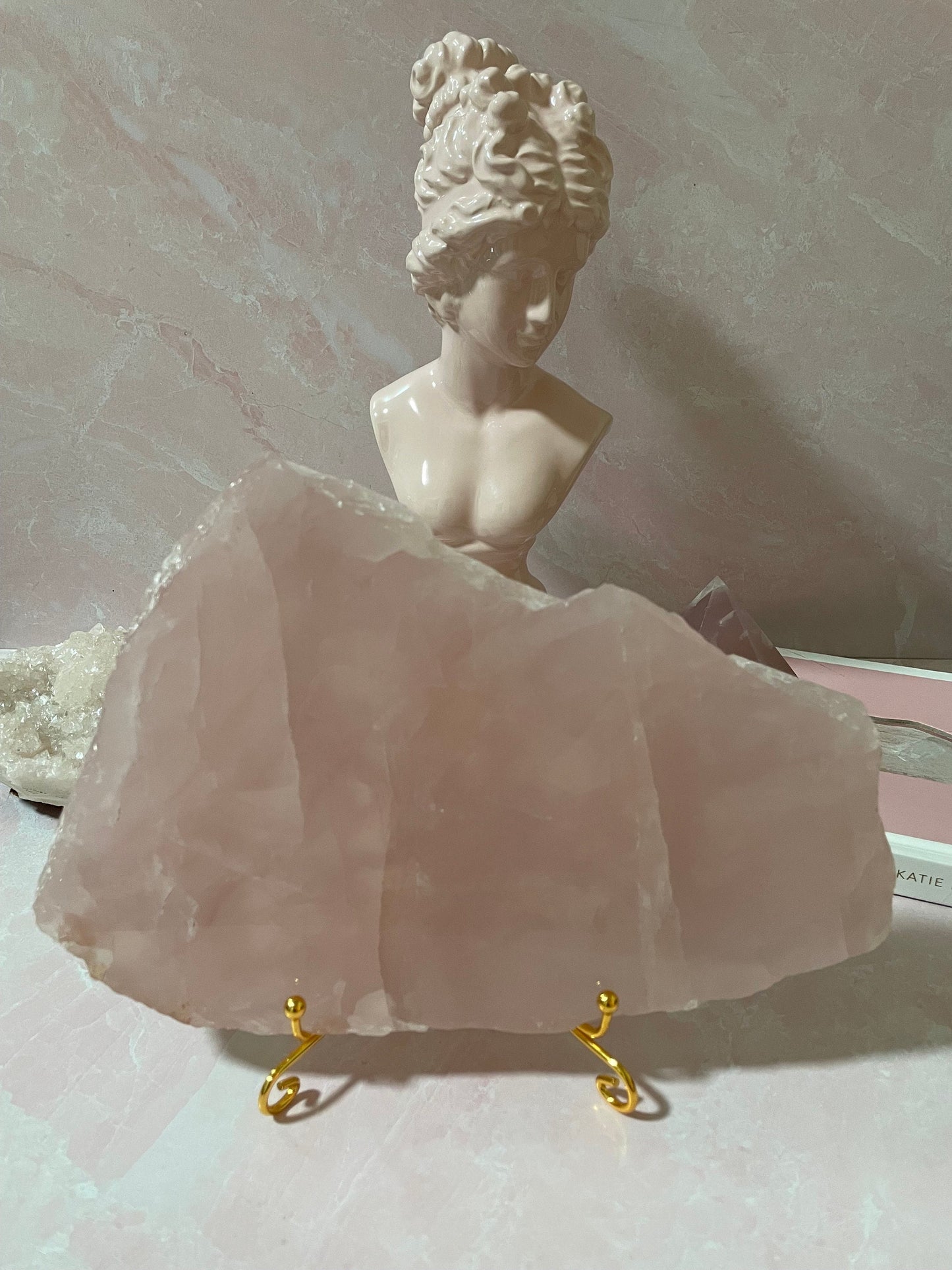 Beautiful Rose Quartz Slab from Brazil